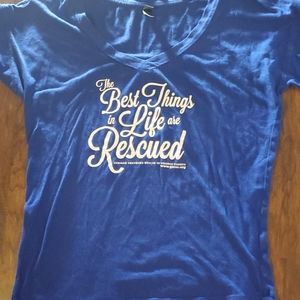 Blue and white shirt